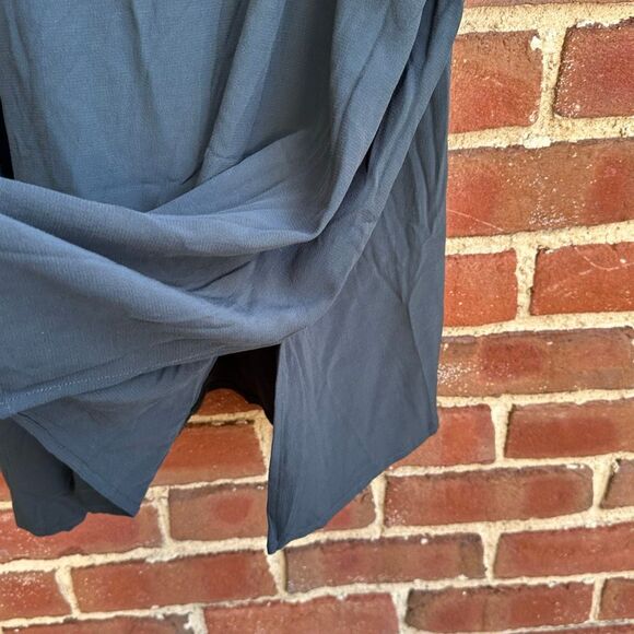 Eileen Fisher $248 Loose Fit Midi Tunic Dress charcoal gray 3X - Picture 4 of 8